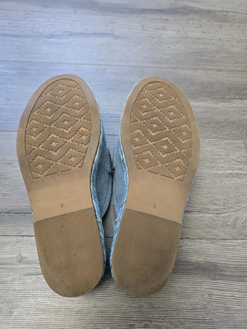 Zodiac Gizelle Platform Mule Flats Light Blue Denim Size 8